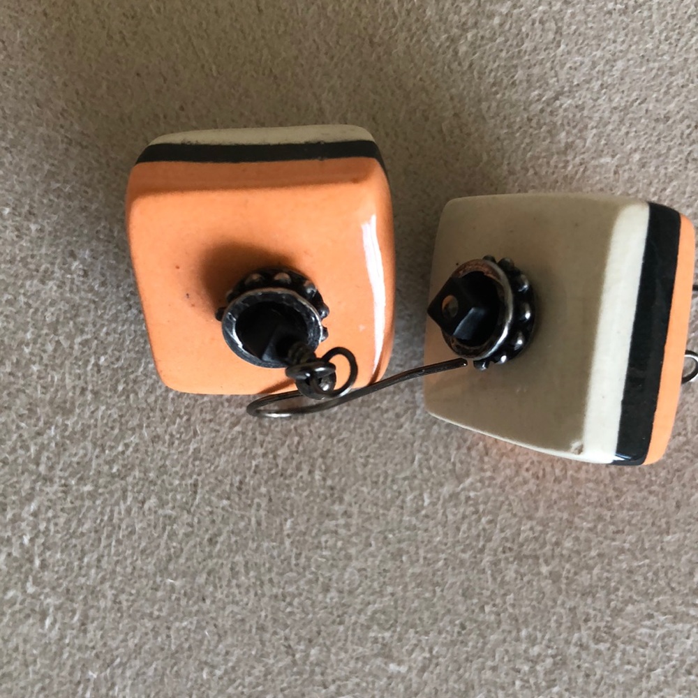 Cute ceramic licorice all sorts earrings